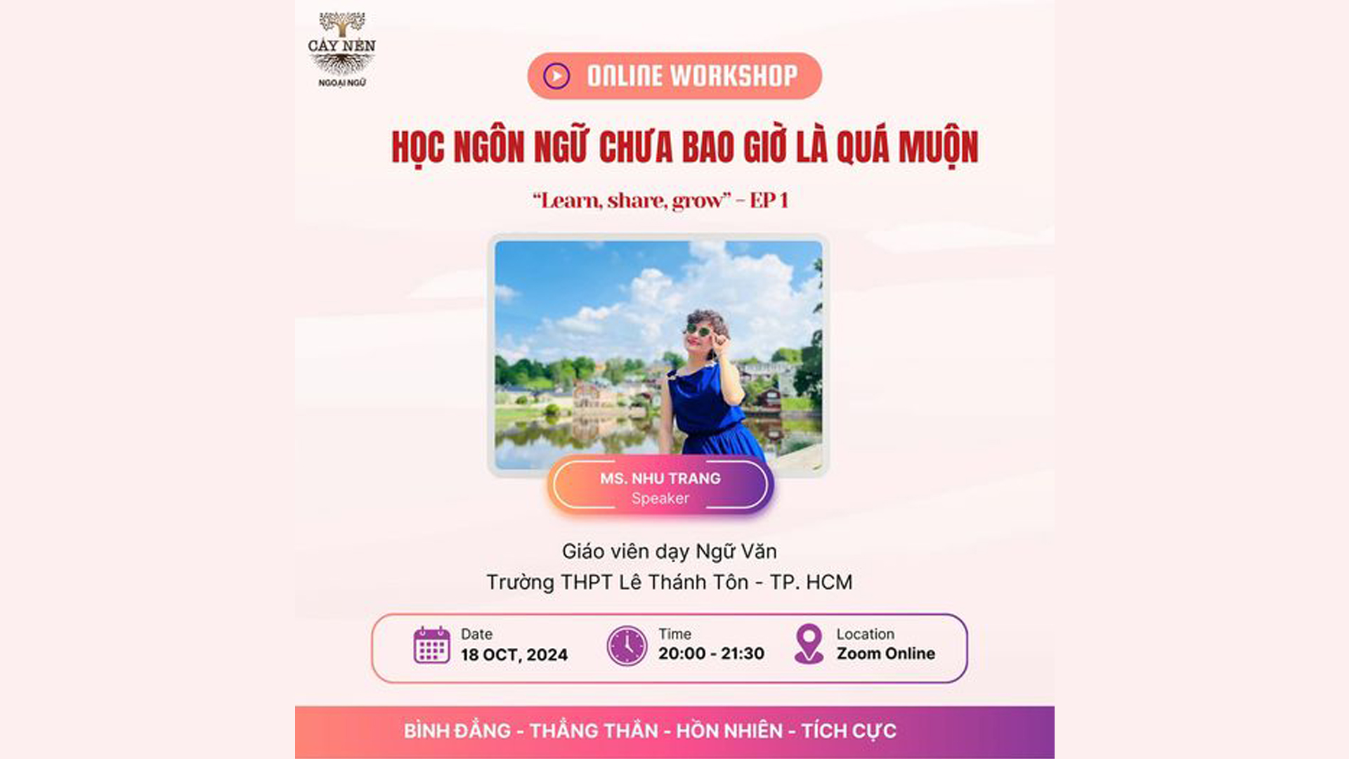 Học ngôn ngữ chưa bao giờ là quá muộn